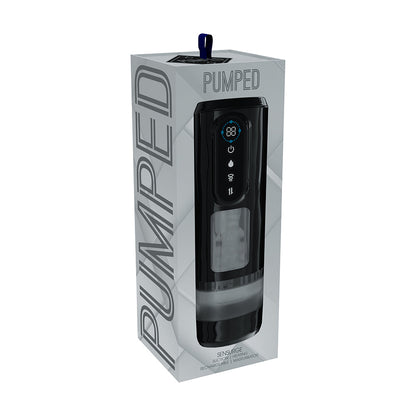 PUMPED Sensurge Automatic Rechargeable Heating Suction Masturbator – Black