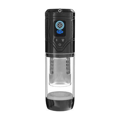 PUMPED Sensurge Automatic Rechargeable Heating Suction Masturbator – Black