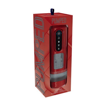 PUMPED Sensurge Automatic Rechargeable Heating Suction Masturbator - Red