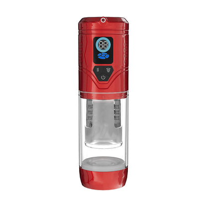 PUMPED Sensurge Automatic Rechargeable Heating Suction Masturbator - Red