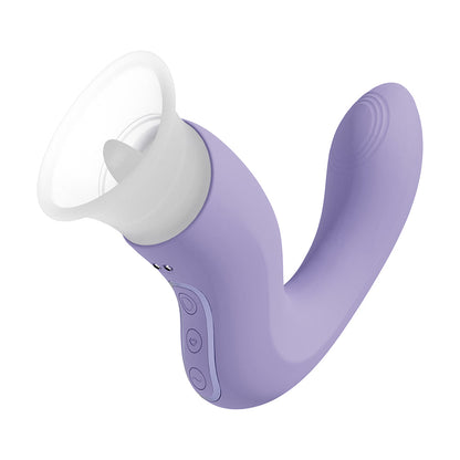 VIVE Dolce Callalily G-Spot Tapping Vibrator with Tongue Stimulator – Light Purple