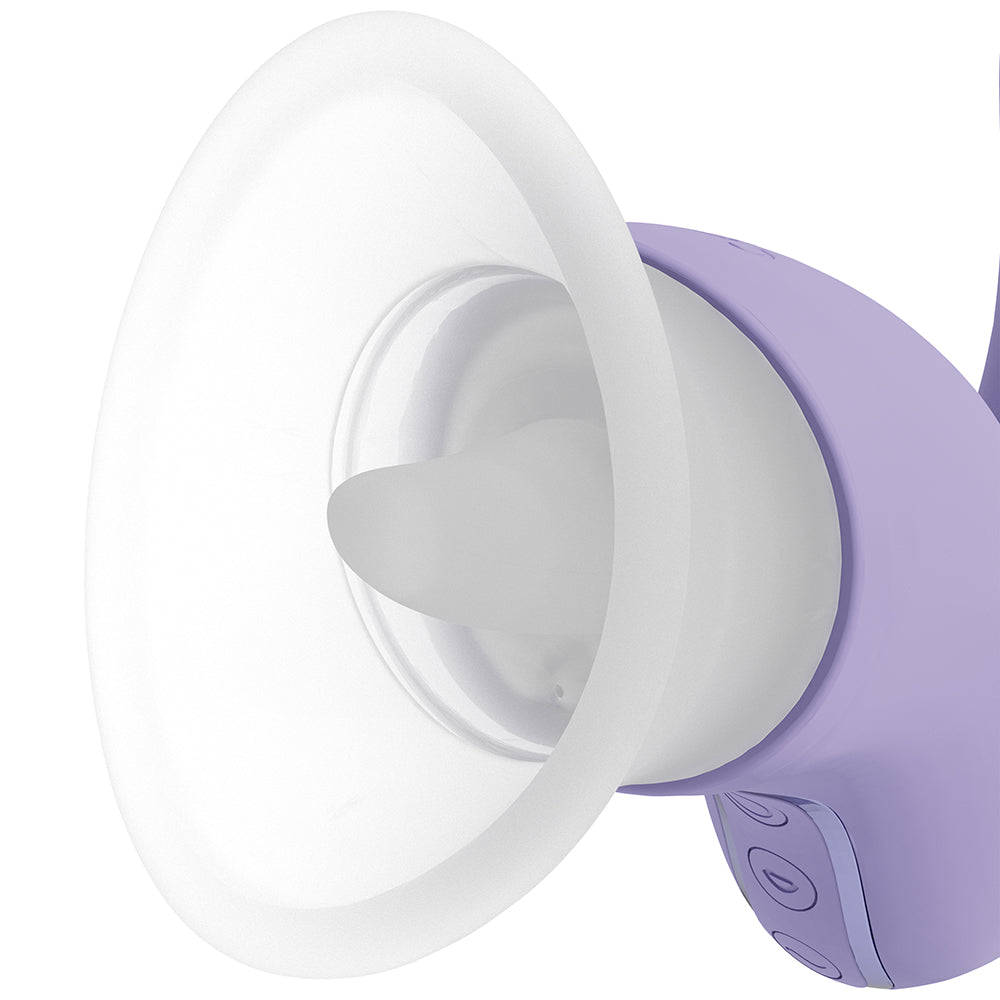 VIVE Dolce Callalily G-Spot Tapping Vibrator with Tongue Stimulator – Light Purple