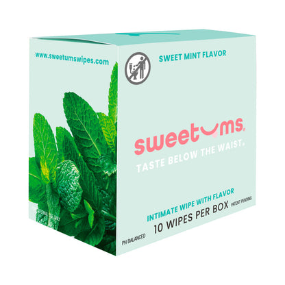 Sweetums Intimate Wipes Sweet Mint Flavor – 10-Pack