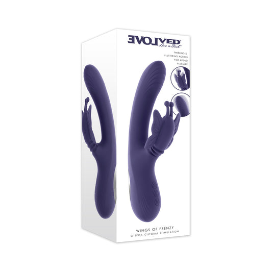Evolved Wings Of Frenzy Thrusting Butterfly Dual Stimulator – Purple