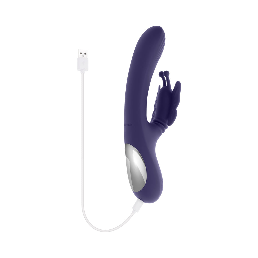 Evolved Wings Of Frenzy Thrusting Butterfly Dual Stimulator – Purple