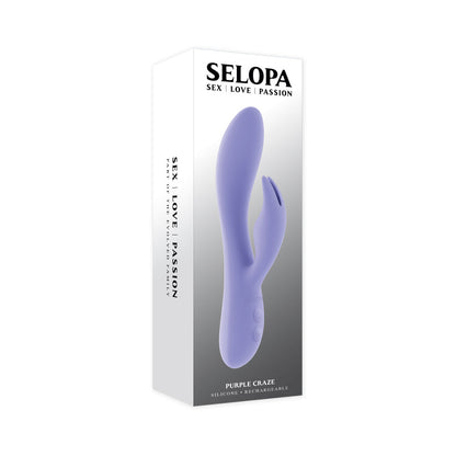 Selopa Purple Craze Dual Vibe with Ear-Shaped Stimulator - Purple