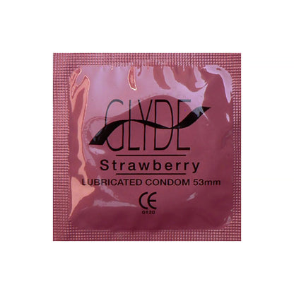 GLYDE ULTRA Organic Strawberry Flavored Condom – 12 Count