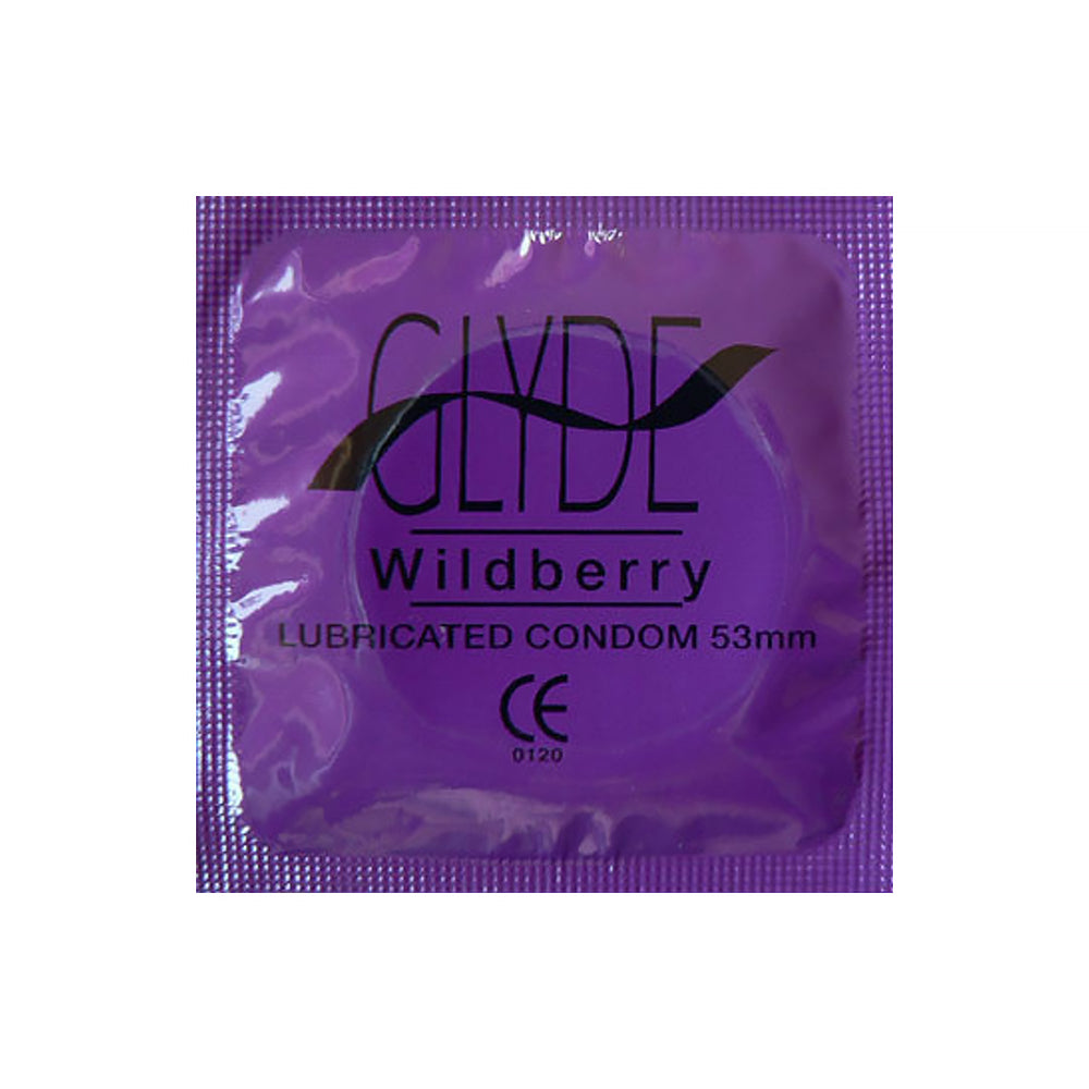 GLYDE ULTRA Organic Wildberry Flavored Condom – Ultra-Thin, Standard-Fit (Medium)