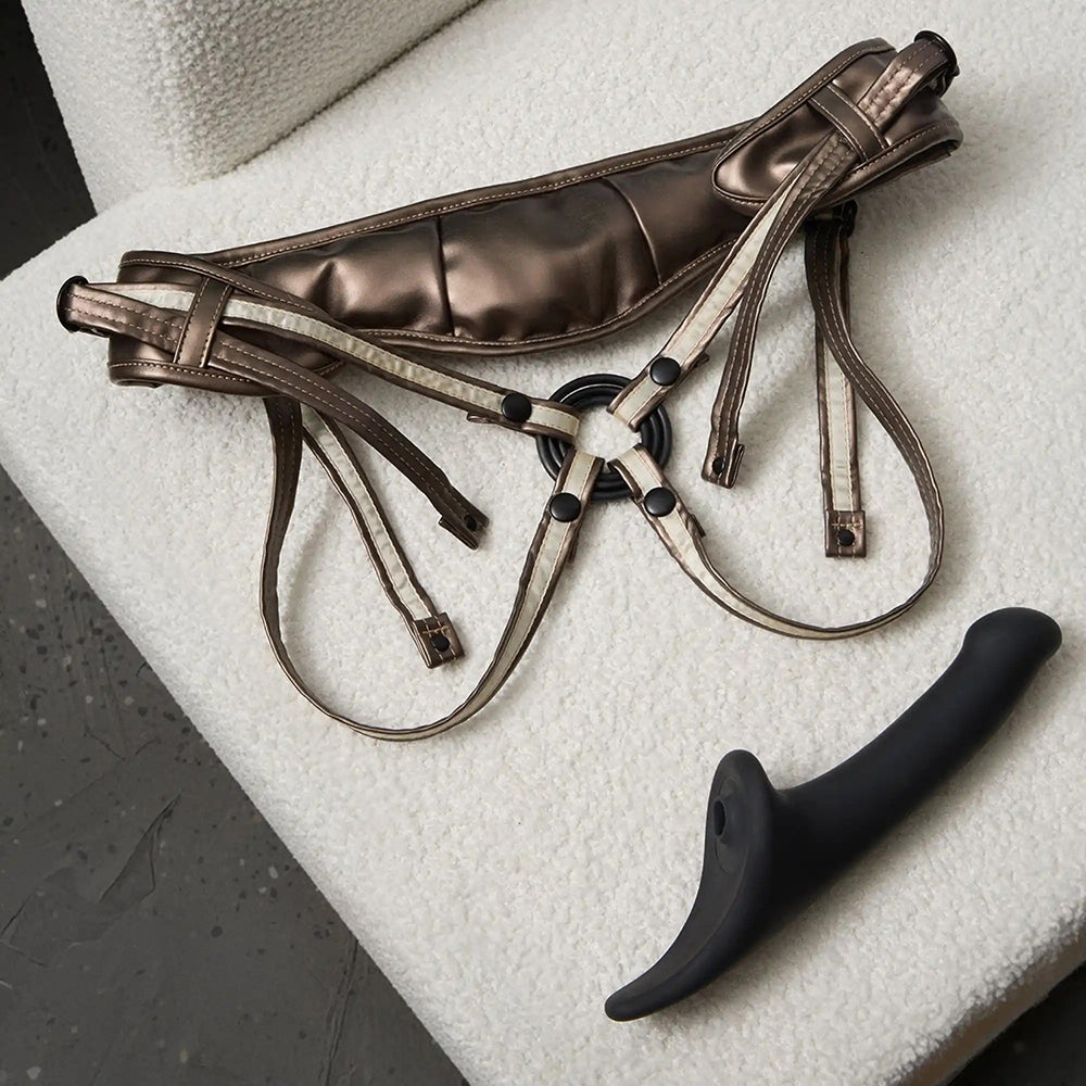 Lovely Planet Strap-On-Me Leatherette Harness Desirous
