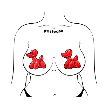 Pastease Red Balloon Animal Breast Pasties – Playful Design in Red