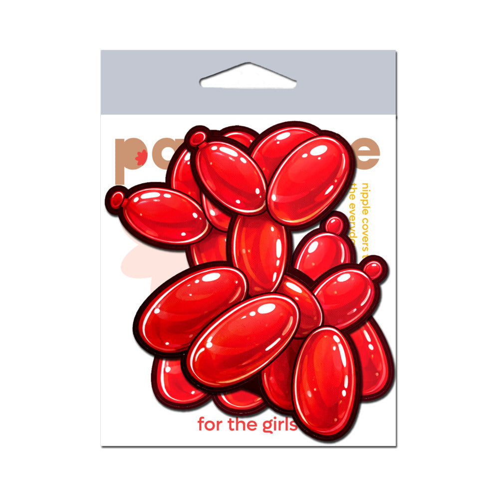 Pastease Red Balloon Animal Breast Pasties – Playful Design in Red