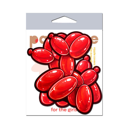 Pastease Red Balloon Animal Breast Pasties – Playful Design in Red