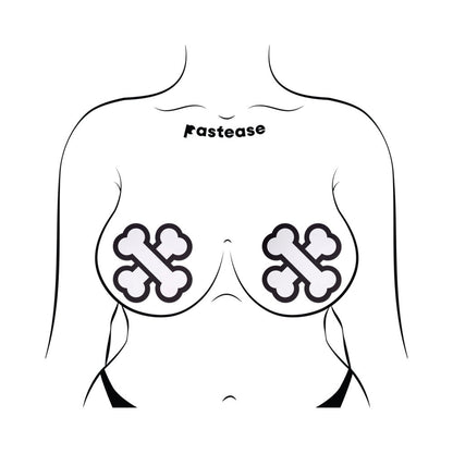Pastease White Crossbone Breast Pasties – Bold Design for Striking Looks