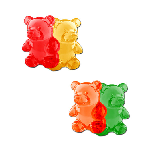 Pastease Gummy Bear Breast Pasties – Colorful Red, Yellow, Orange, and Green Design