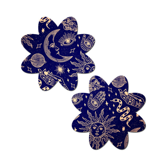 Pastease Midnight Celestial Sun & Moon Petal Breast Pasties – Cosmic Design