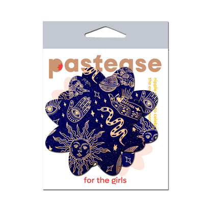 Pastease Midnight Celestial Sun & Moon Petal Breast Pasties – Cosmic Design