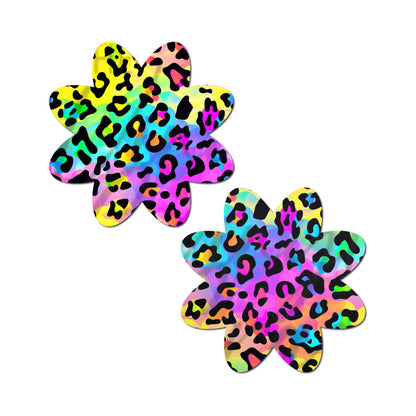 Pastease Rainbow Cheetah Leopard Print Petal Breast Pasties – 3" Coverage
