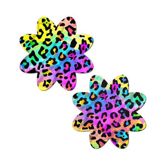Pastease Rainbow Cheetah Leopard Print Petal Breast Pasties – 3" Coverage