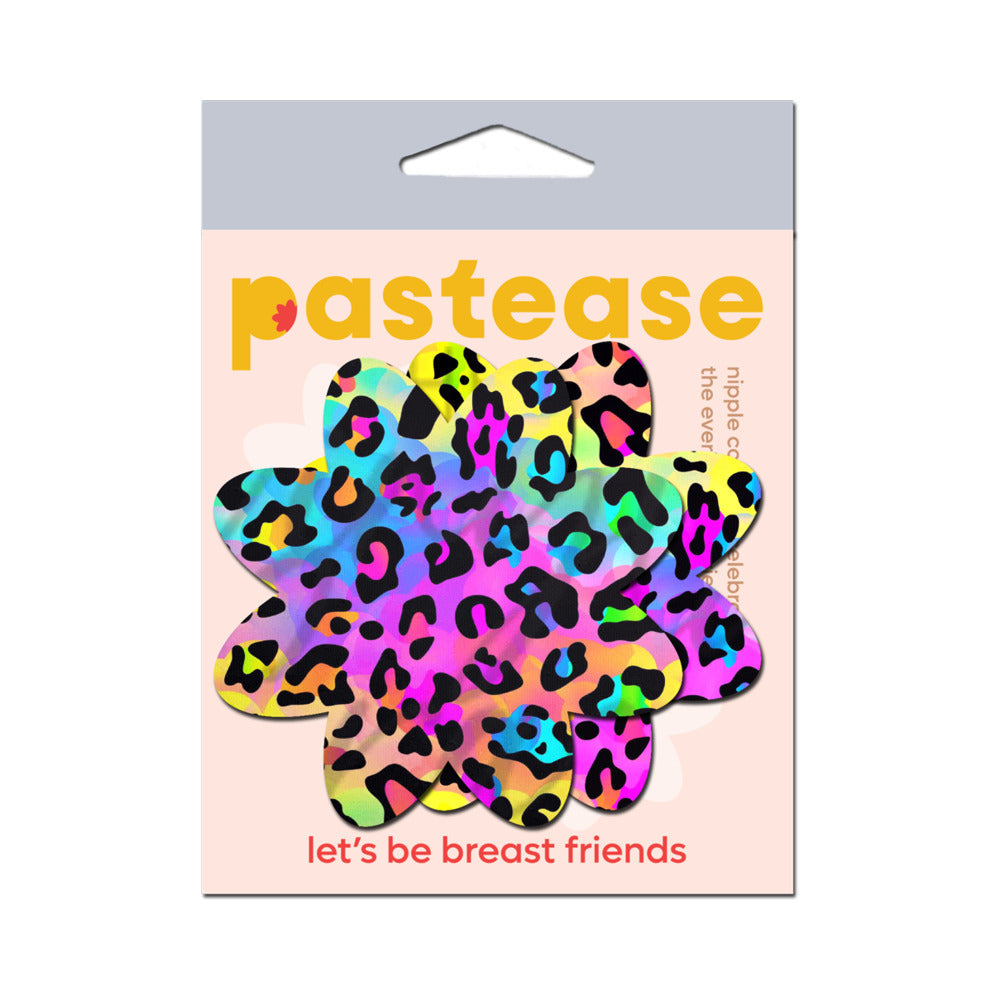 Pastease Rainbow Cheetah Leopard Print Petal Breast Pasties – 3" Coverage