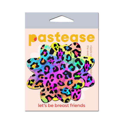 Pastease Rainbow Cheetah Leopard Print Petal Breast Pasties – 3" Coverage