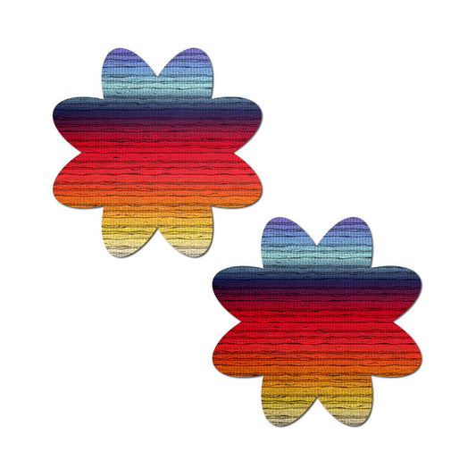 Pastease Retro Horizon Color Petal Breast Pasties – Vintage Sunset Vibes – 3" x 3"