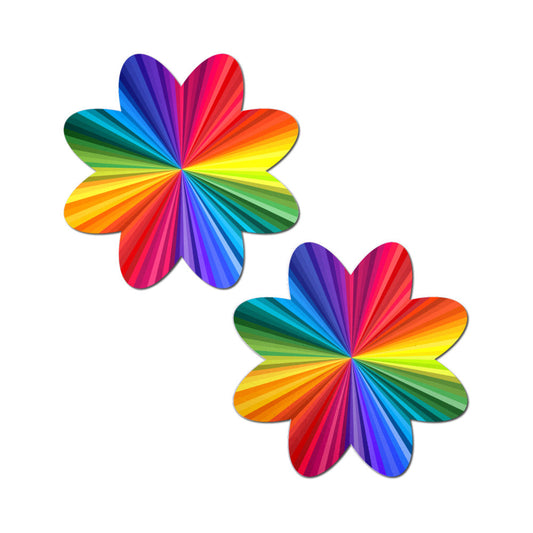 Pastease Rainbow Kaleidoscope Petal Breast Pasties – Colorful Self-Expression