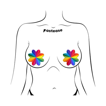 Pastease Rainbow Kaleidoscope Petal Breast Pasties – Colorful Self-Expression