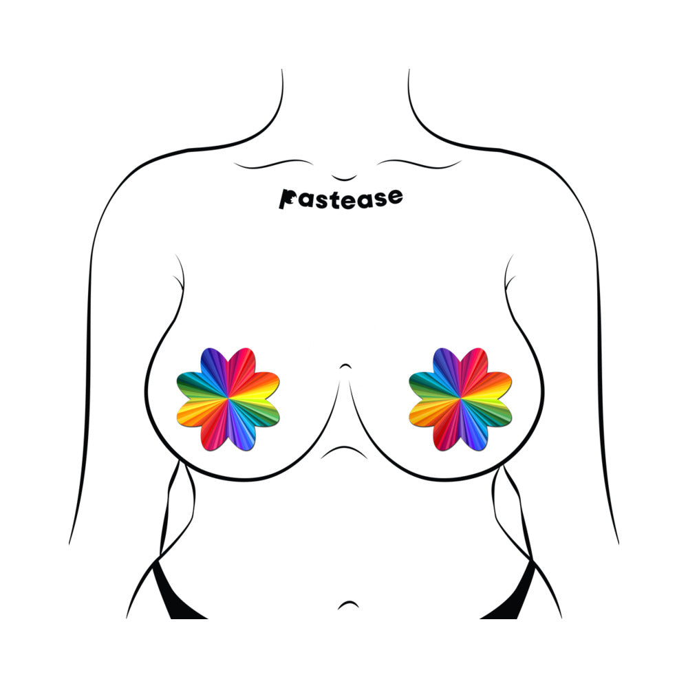 Pastease Rainbow Kaleidoscope Petal Breast Pasties – Colorful Self-Expression