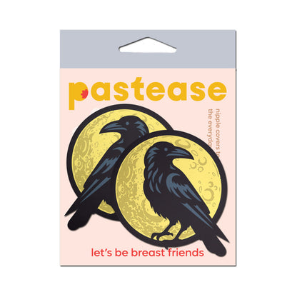 Pastease Black Raven & Bold Full Moon Breast Pasties – Black & Gold