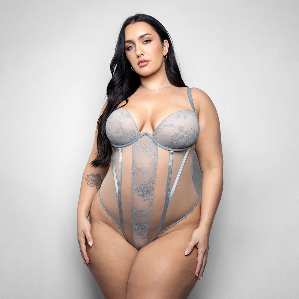 Fantasy Lingerie Elusive Mila Molded Cup Teddy with Zipper Back – 3XL/4XL