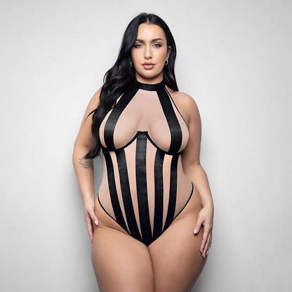 Fantasy Lingerie Elusive Verena High Neck Teddy – XL/2XL