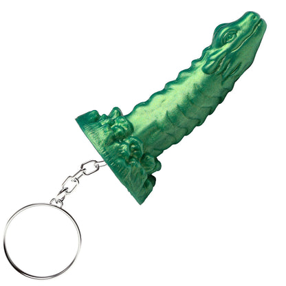 XR Brands Cockness Monster Keychain – Green, Mini Fantasy Accessory
