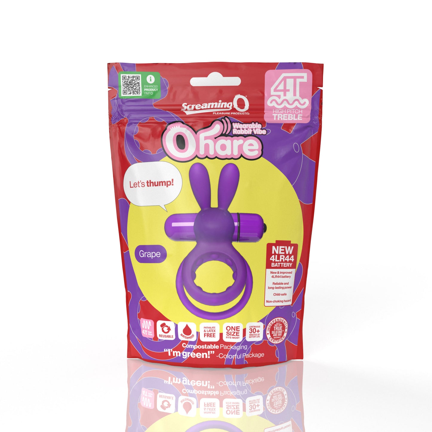 Screaming O Ohare Wearable Rabbit Vibe – Grape – 5 Speeds and 1 Pulse Pattern