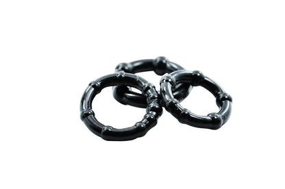 Cloud 9 Novelties Beaded Cock Ring Combo Pack - Black