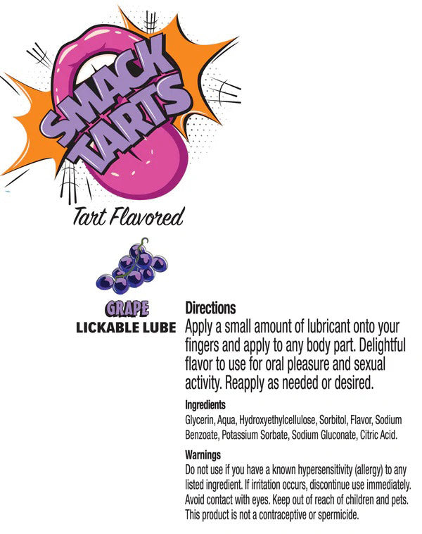 Little Genie SMACK Tarts Lube 3ml Pouch Display – Sour Grape