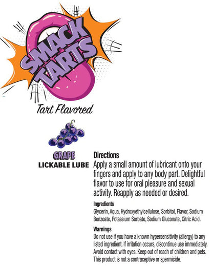 Little Genie SMACK Tarts Lube 3ml Pouch Display – Sour Grape