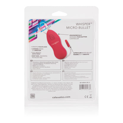 CalExotics Whisper Micro Bullet Vibrator with 2-Speed Function – Pink