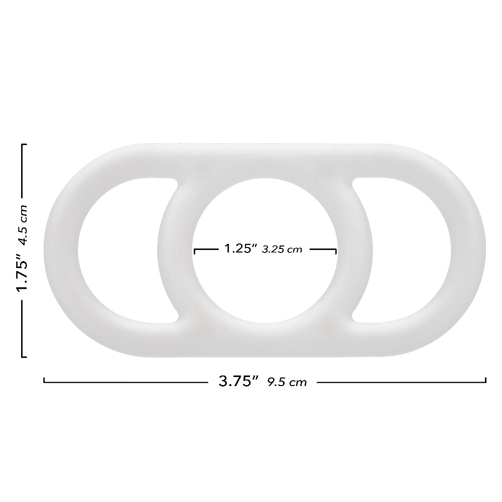 CalExotics Alpha Liquid Silicone Commander Ring – White – Waterproof