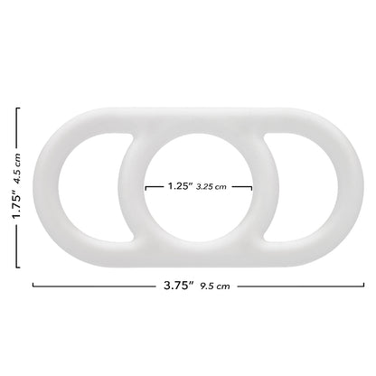 CalExotics Alpha Liquid Silicone Commander Ring – White – Waterproof