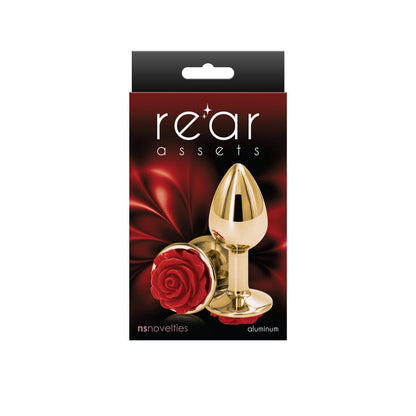 Rear Assets Rose Small Anal Toy – Red