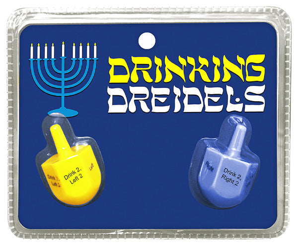 Kheper Games Drinking Dreidels - Fast-Paced Holiday Drinking Game - Blue