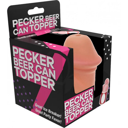 Hott Products Pecker Beer Can Topper – Realistic Design – Beige