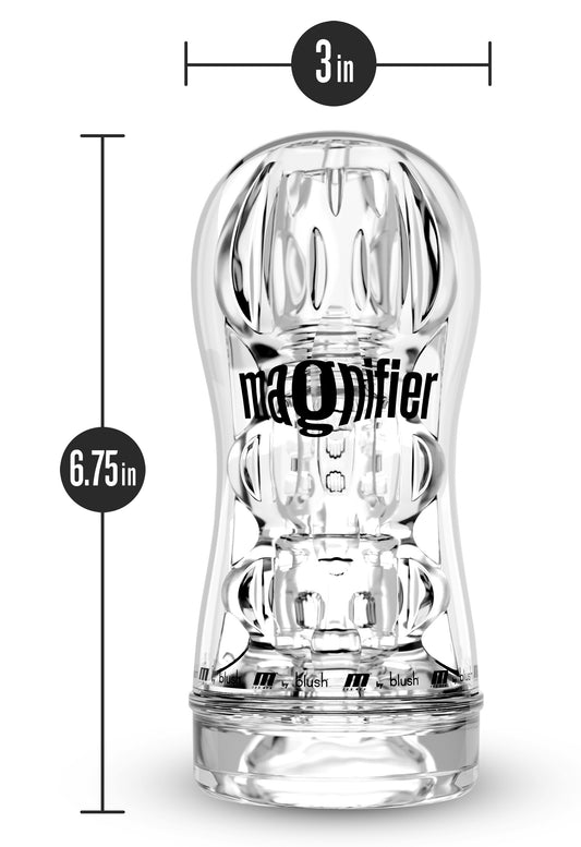 M for Men Magnifier - Pocket Stroker - Self-Lubricating - Clear