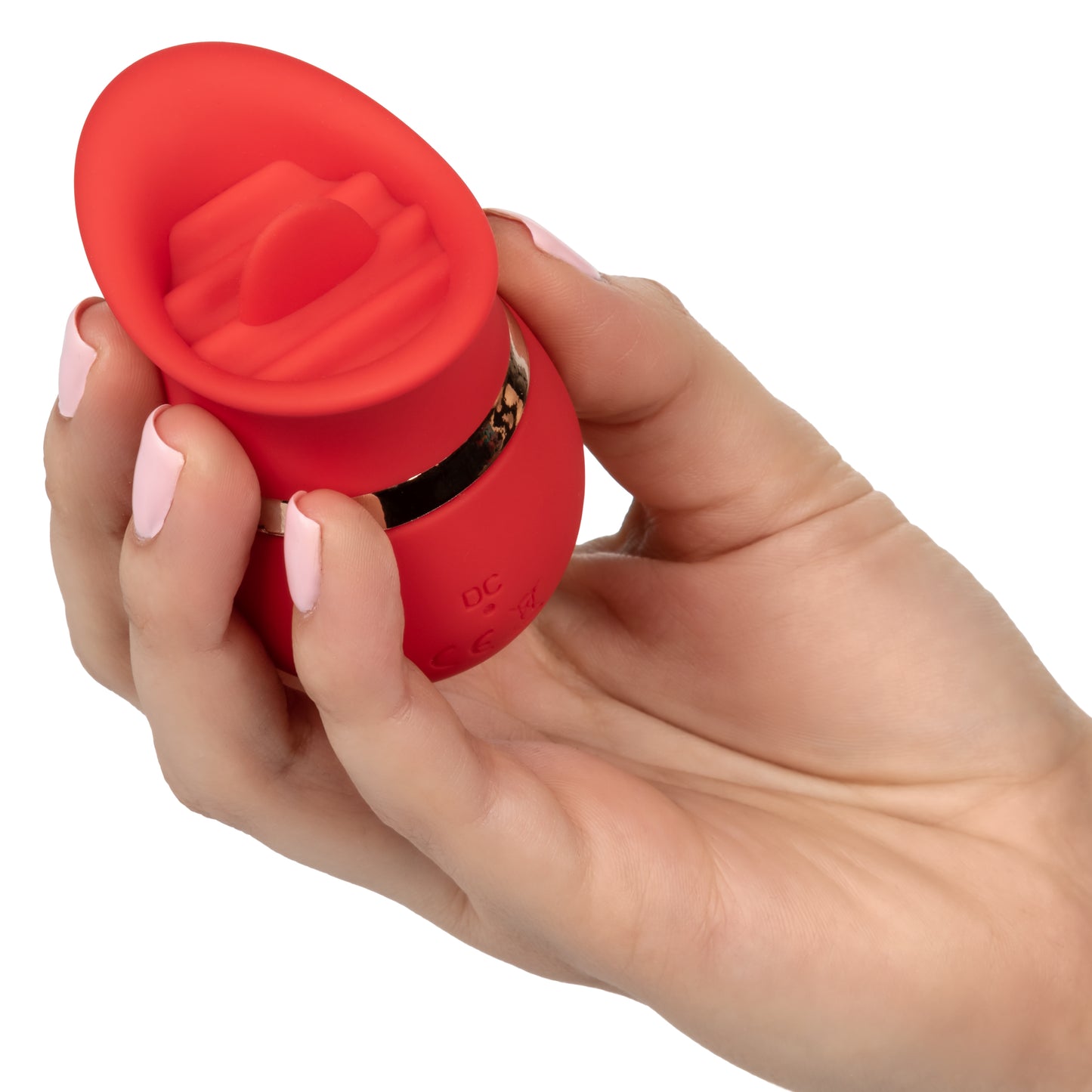 CalExotics French Kiss Sweet Talker Mini Massager with 12 Functions - Red