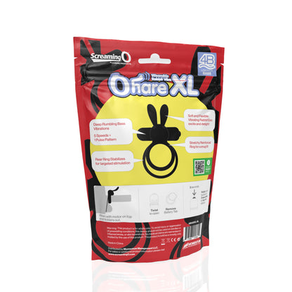 Screaming O 4B Ohare XL Vibrating Rabbit Ring – Black