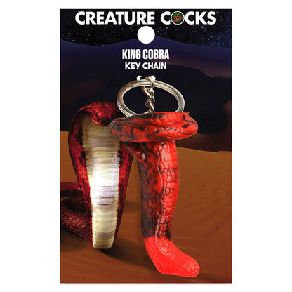 XR Brands King Cobra Keychain - Red Silicone Fantasy Accessory