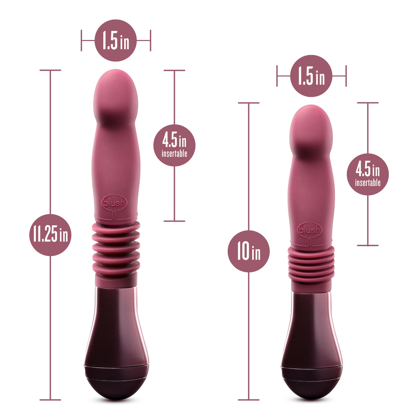 Temptasia Trixie Thrusting Dildo - Wine - G-Spot Stimulation