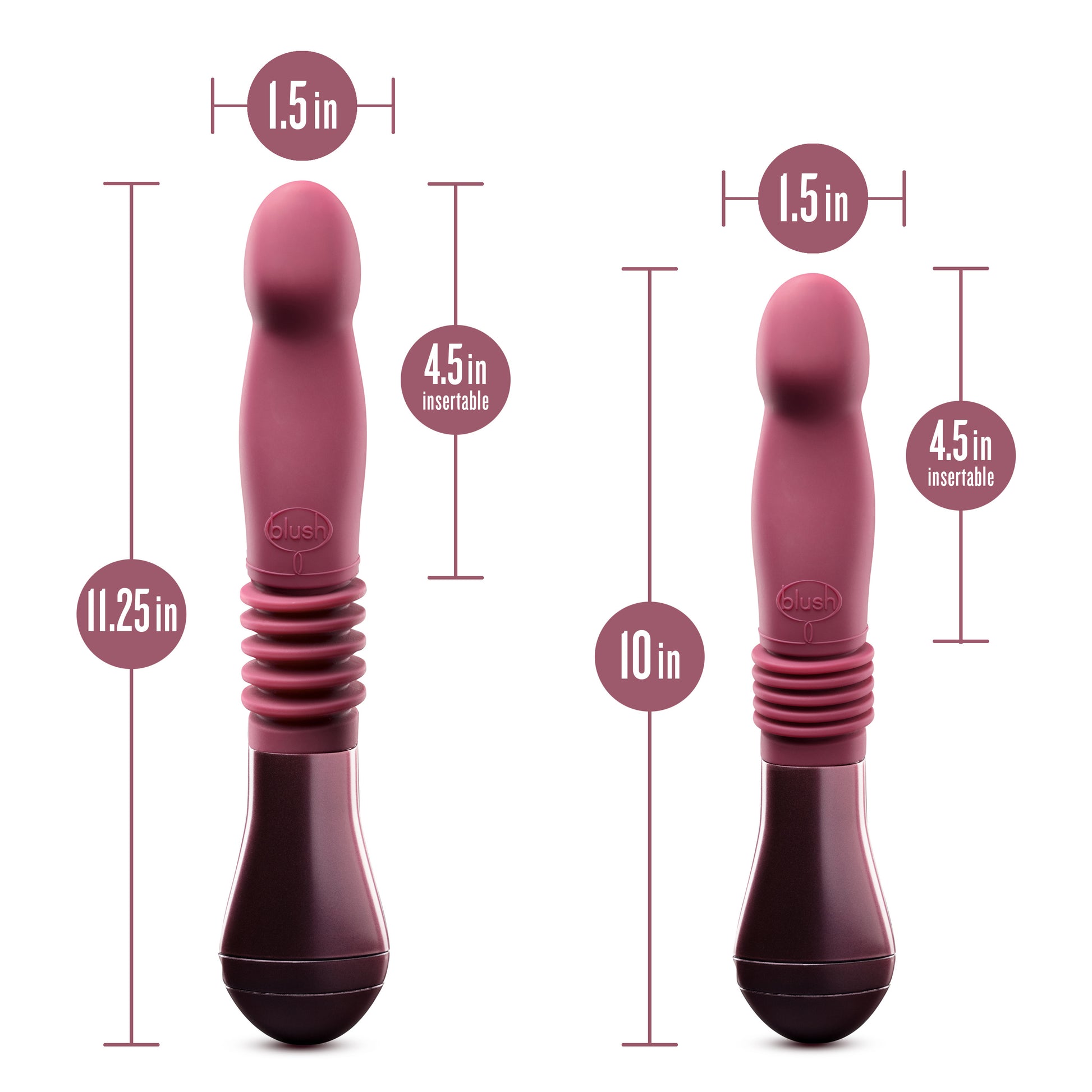 Temptasia Trixie Thrusting Dildo - Wine - G-Spot Stimulation