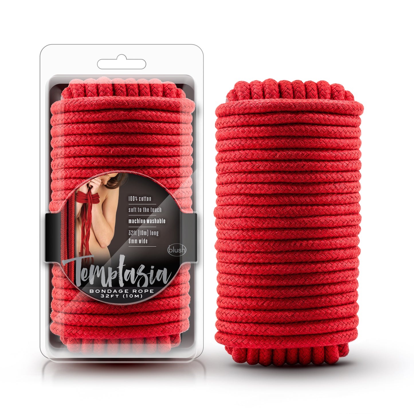 Blush Temptasia Bondage Rope - 32 Feet - Red