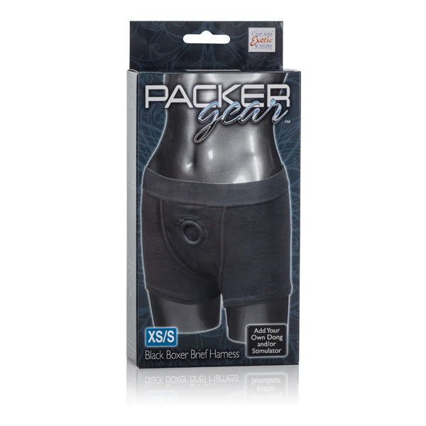 CalExotics Packer Gear Boxer Brief Harness - Dual Penetration Design - Black